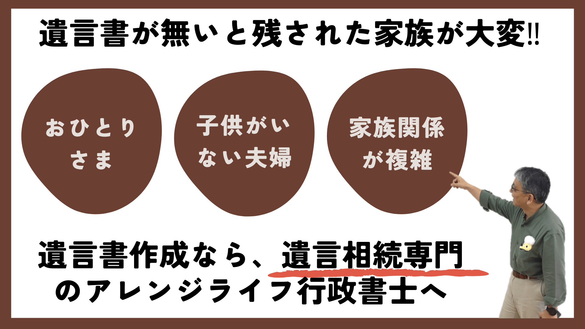 遺言書作成のアレンジライフ行政書士TOP画像