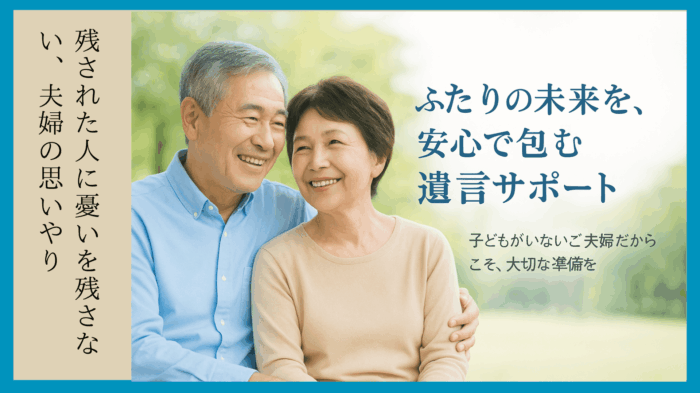 こどもの居ない夫婦の遺言