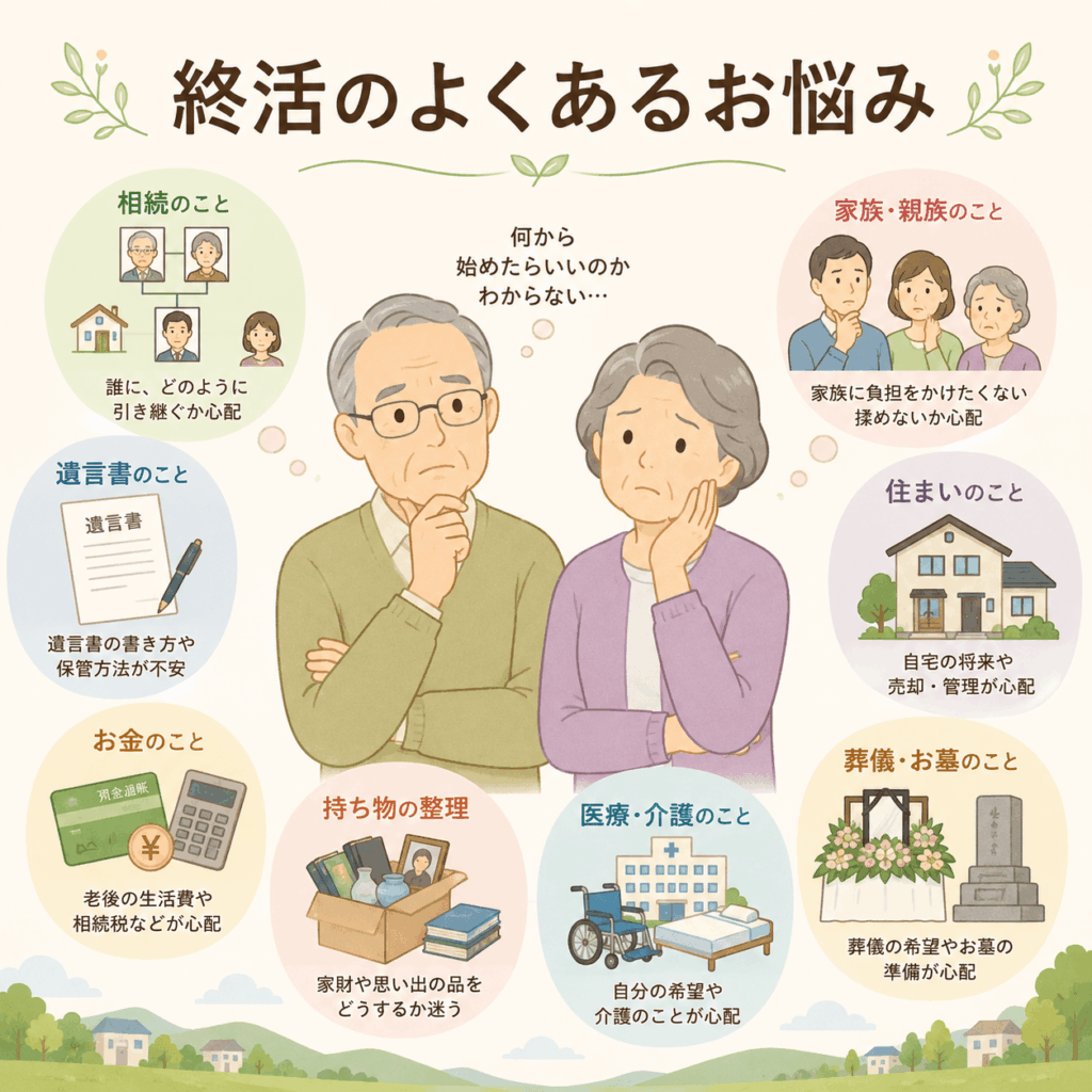 終活のよくあるお悩み