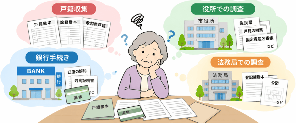 相続手続きはいろいろな手続きがあって大変